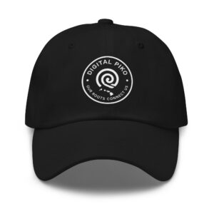 DP Dad Hat - Black (White Logo)