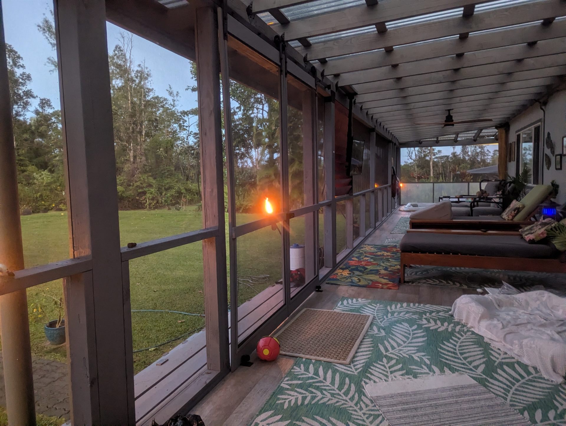 The lanai at the Digital Piko property