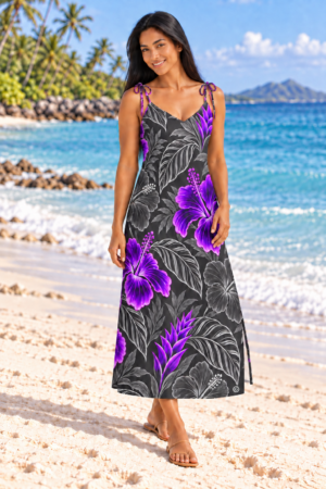 Graphite Bright Purple ʻOhana – Slip Dress