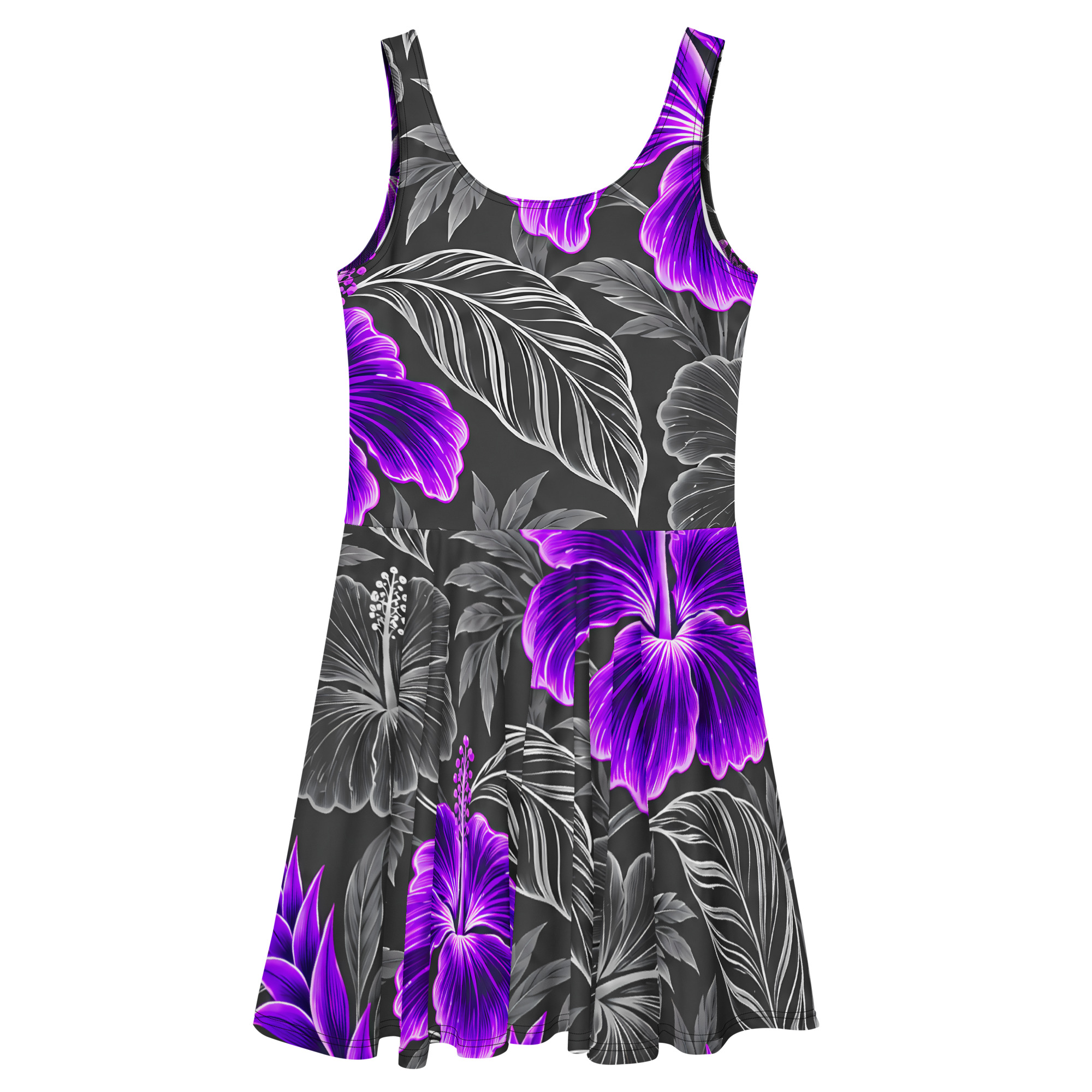 Graphite Bright Purple ʻOhana – Skater Dress - Image 2