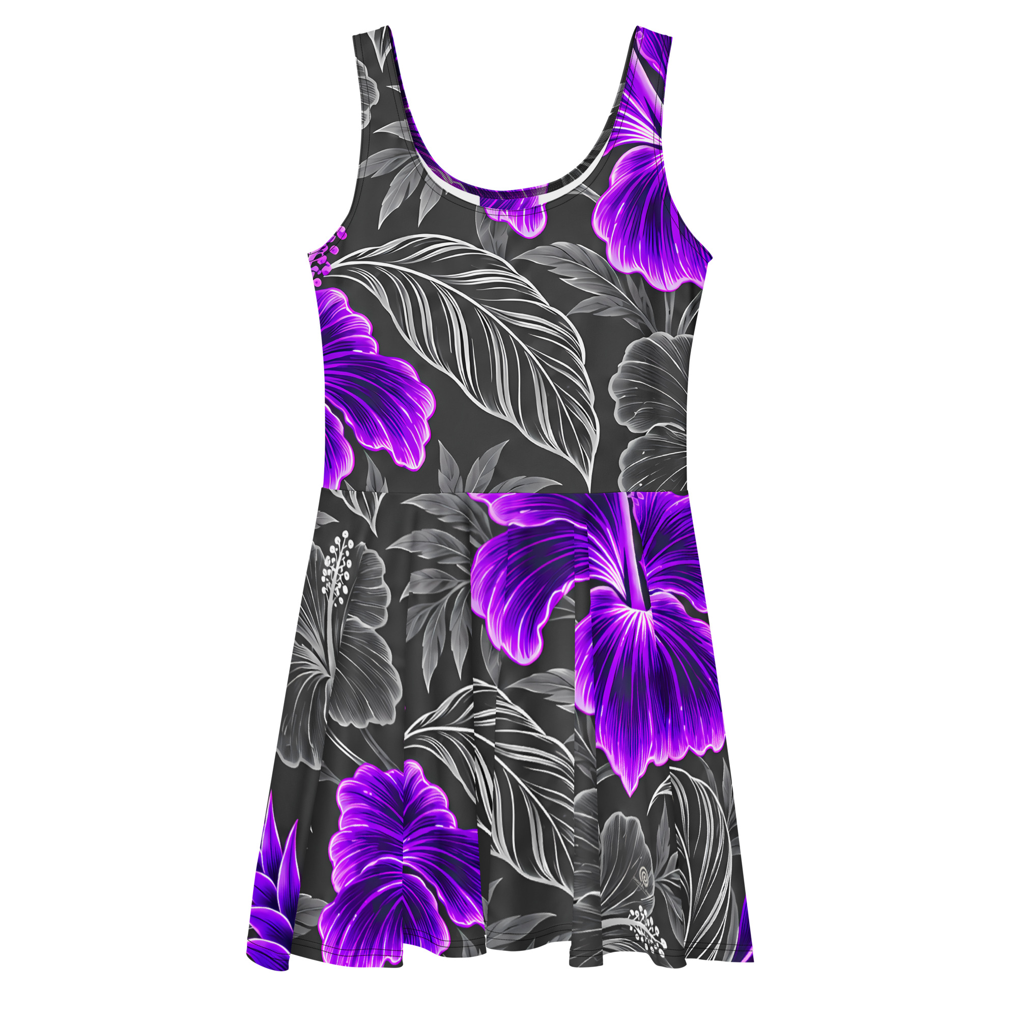 Graphite Bright Purple ʻOhana – Skater Dress - Image 3