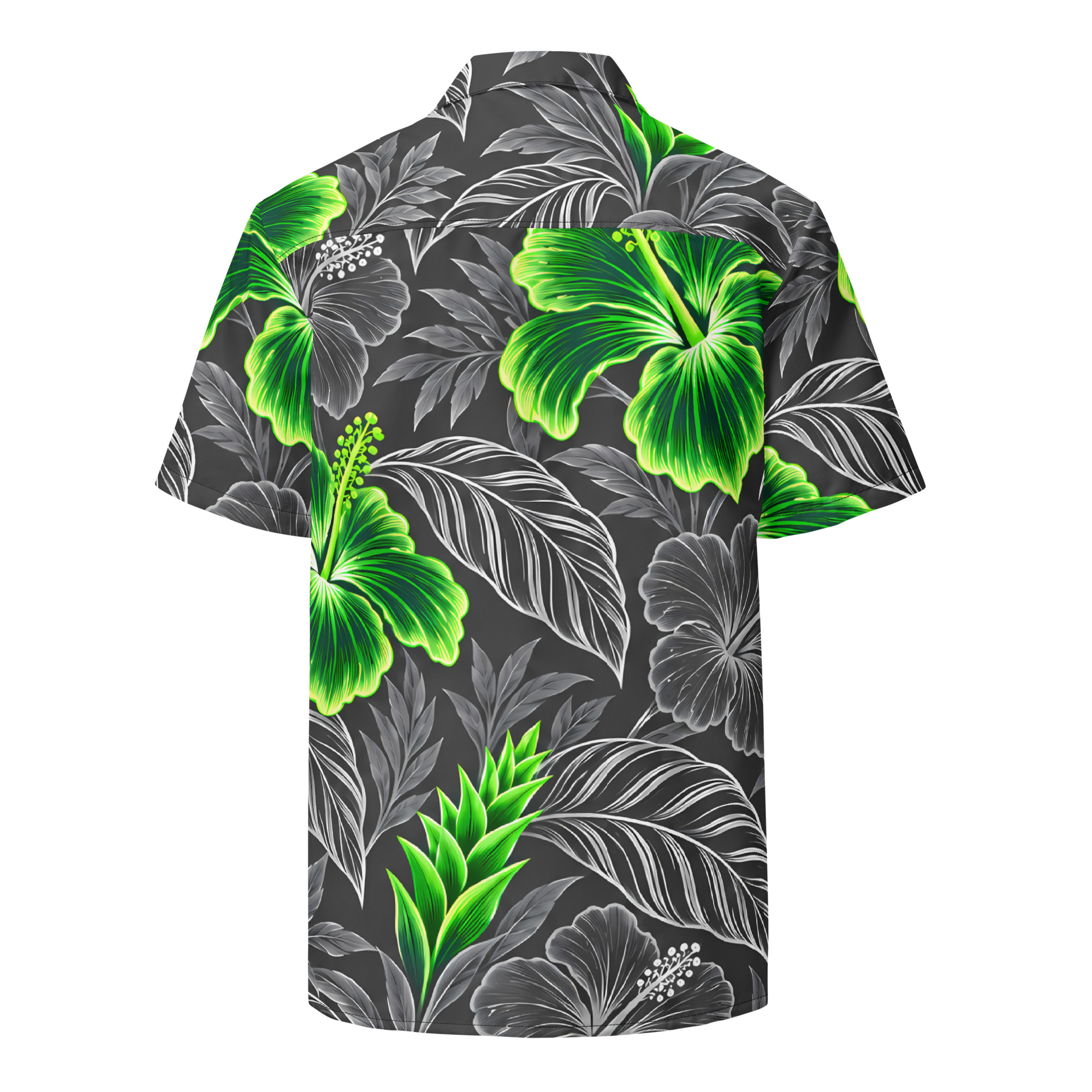Graphite Bright Green Aloha Shirt - Image 2