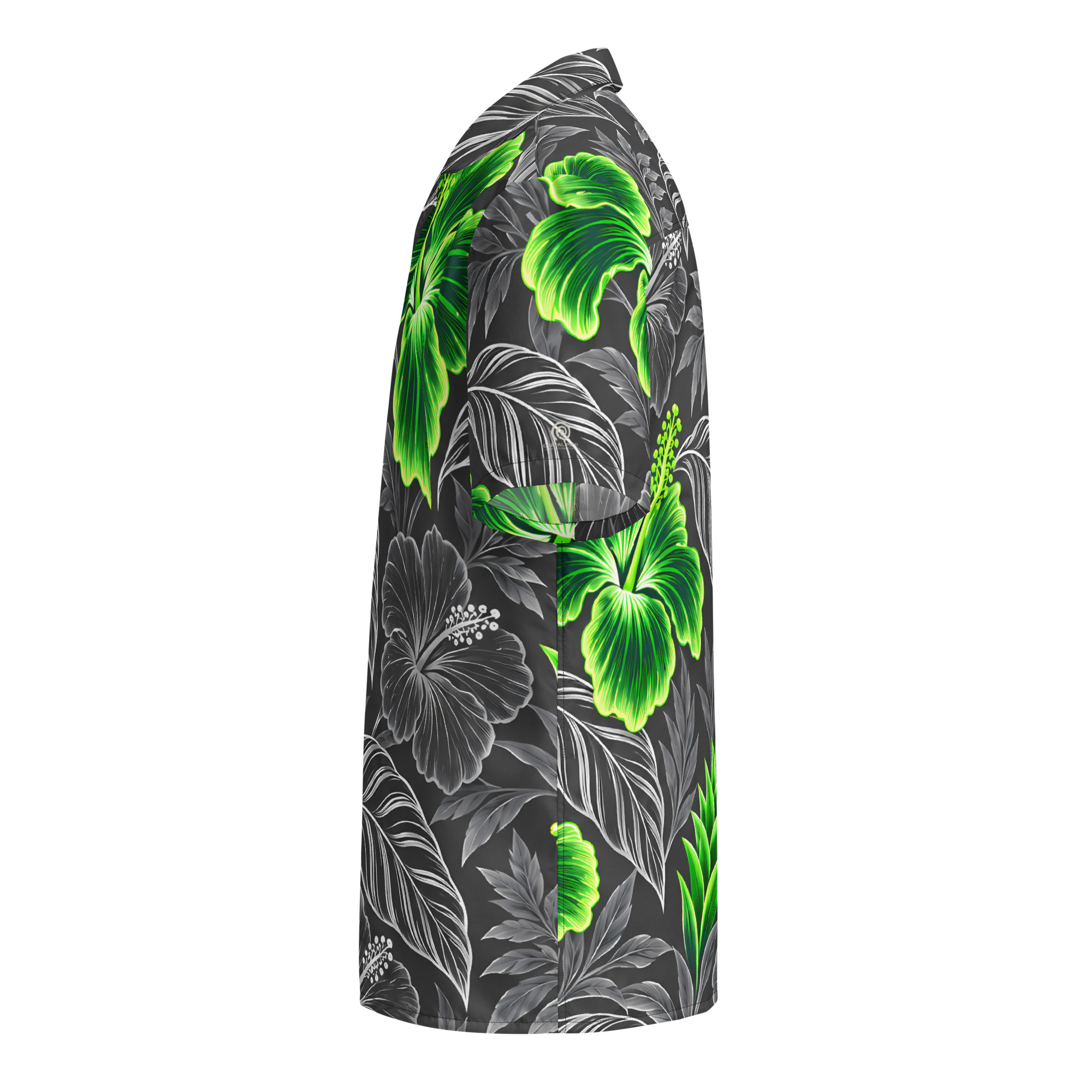 Graphite Bright Green Aloha Shirt - Image 4