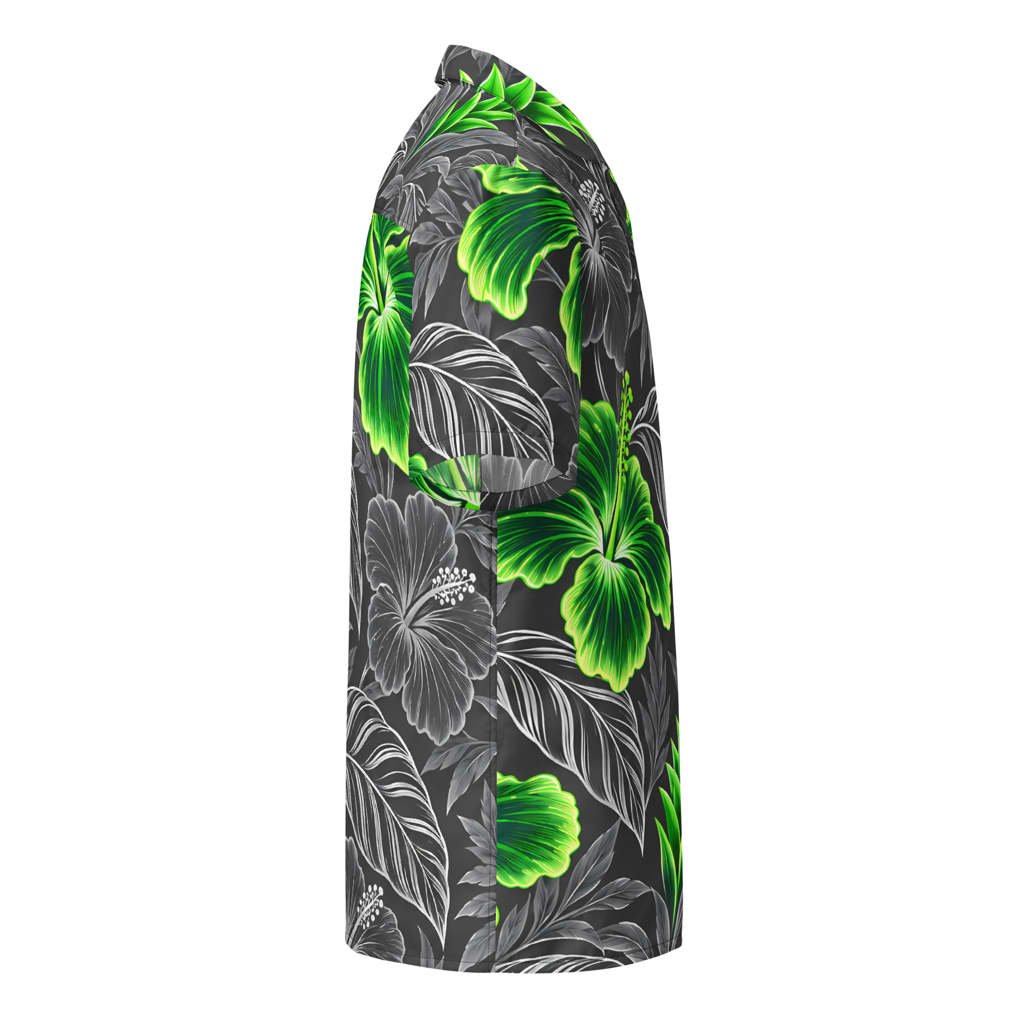Graphite Bright Green Aloha Shirt - Image 3
