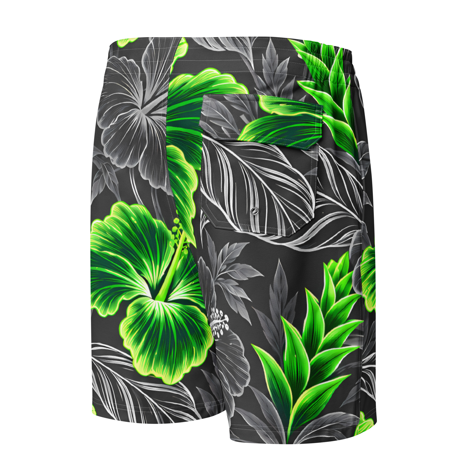 Heritage Hibiscus Board Shorts – Green - Image 2