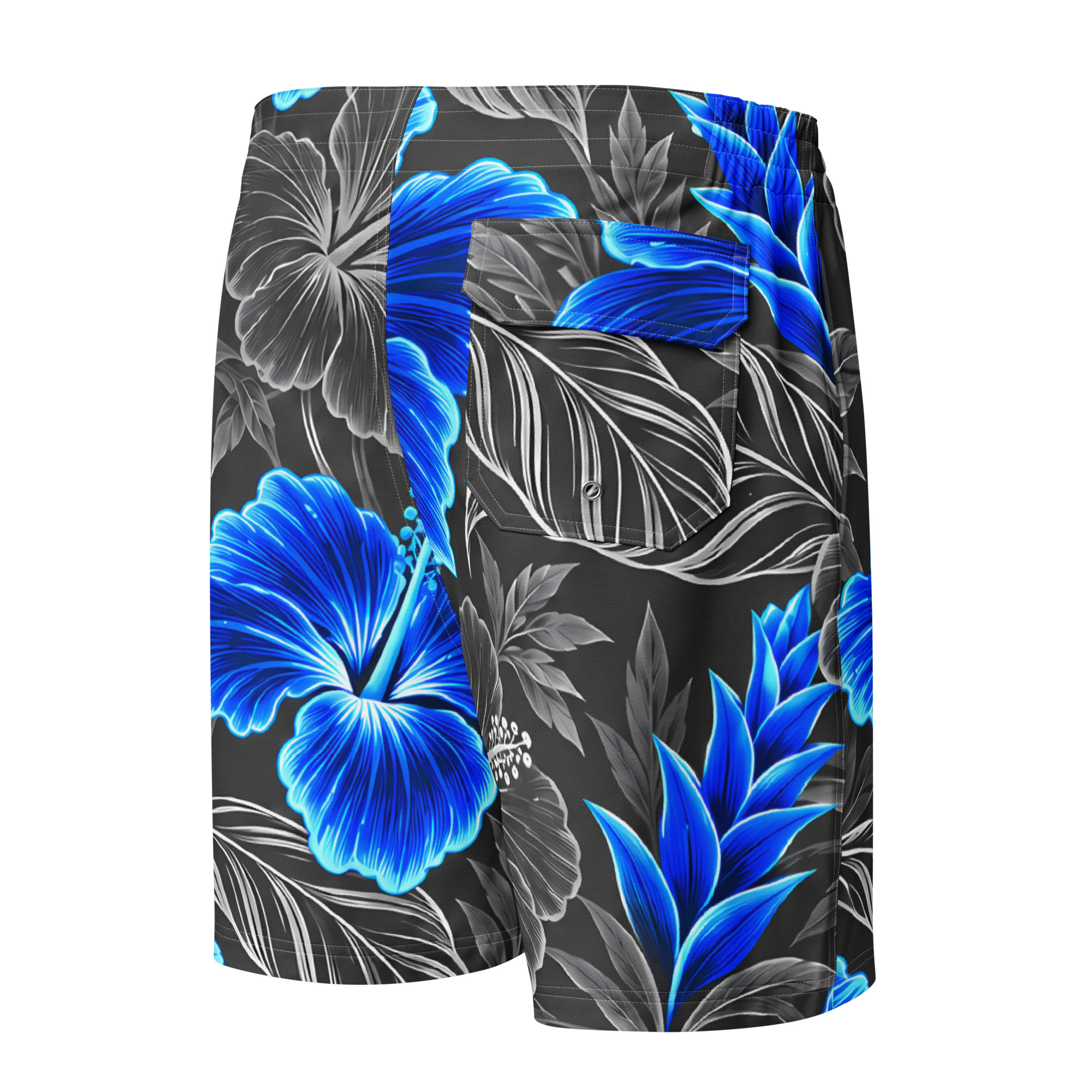 Heritage Hibiscus Board Shorts – Blue - Image 2