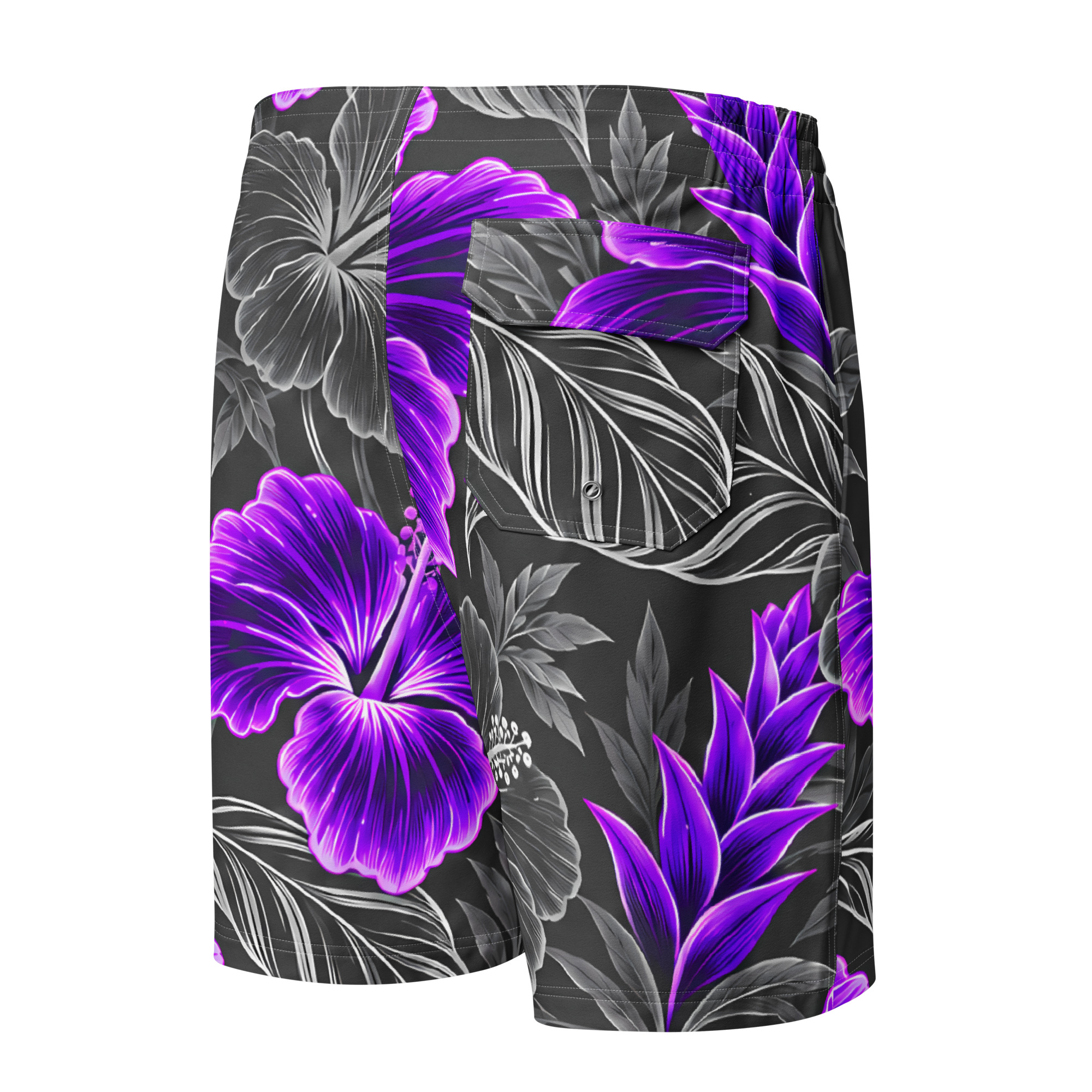 Heritage Hibiscus Board Shorts – Purple - Image 2