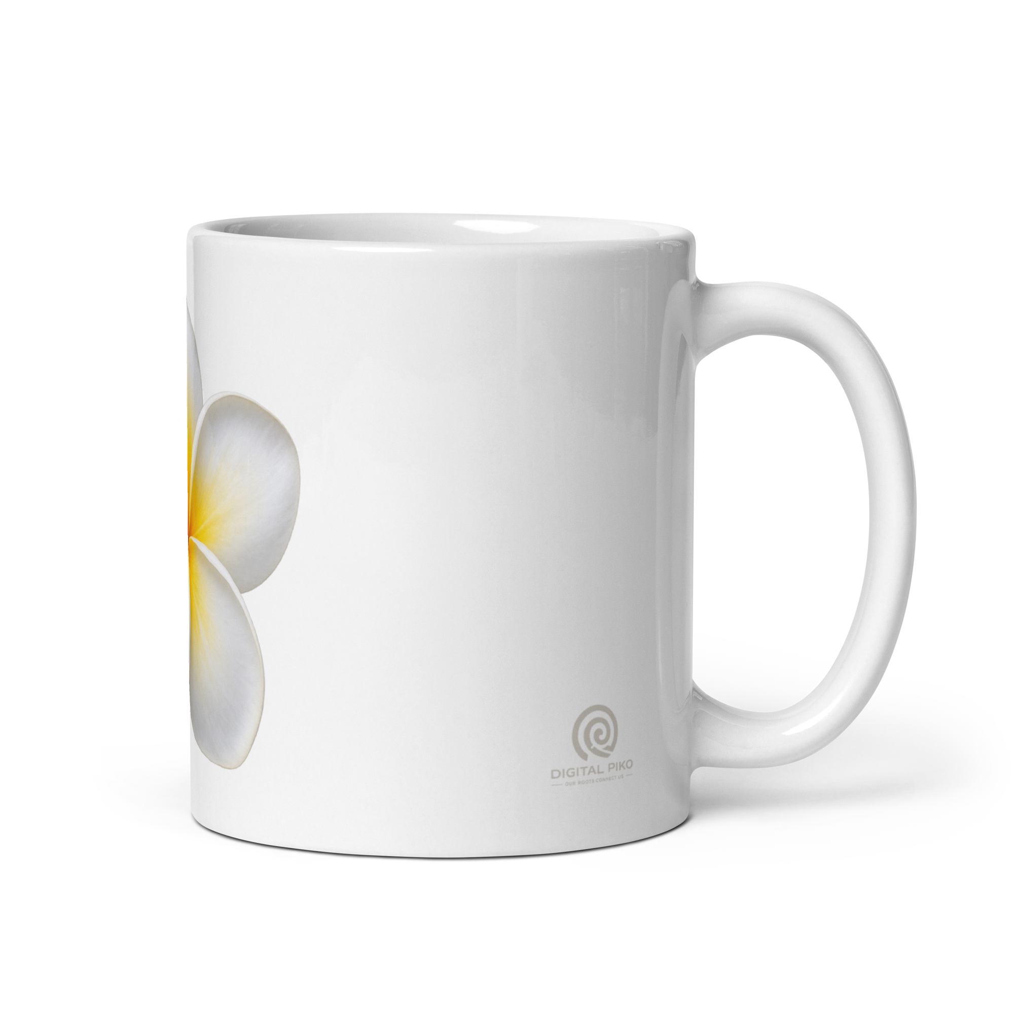 White Plumeria Mug - White - Image 2